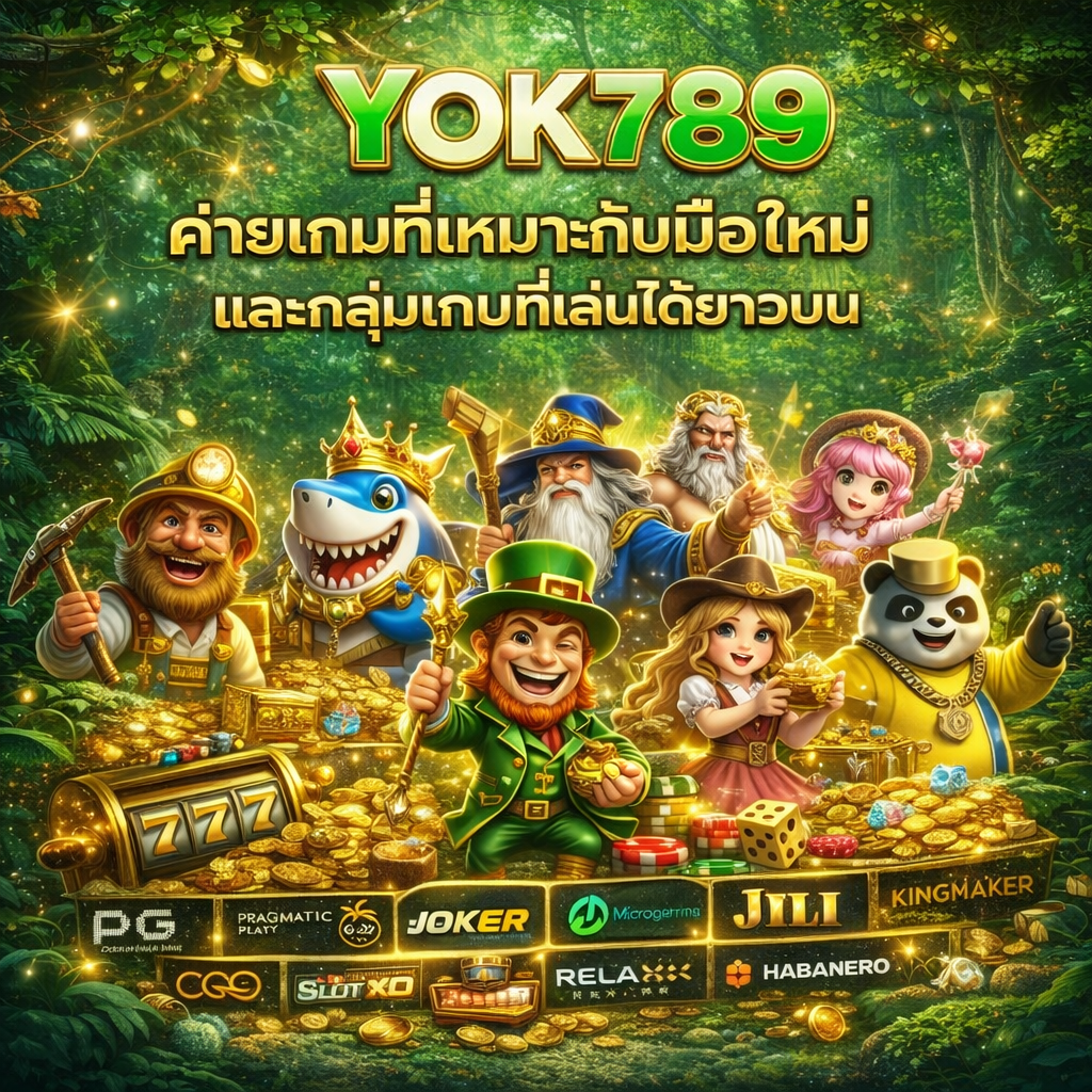 ค่ายเกมที่เหมาะกับมือใหม่และกลุ่มเกมที่เล่นได้ยาวบน YOK789